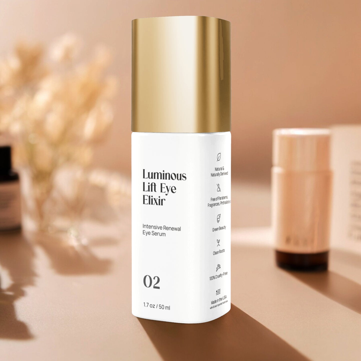 Luminous Lift Eye Elixir: Smooths Wrinkles, Depuffs and Hydrates