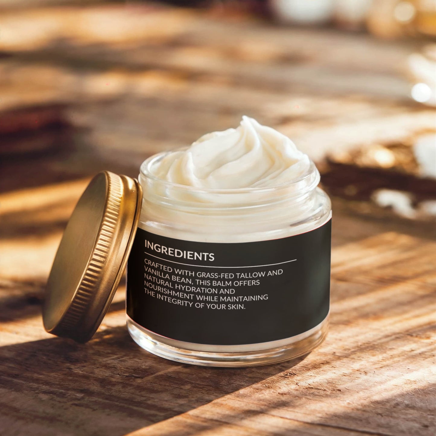 Tallow Touch: Whipped Tallow Cream with Vanilla Bean for Dry, Sensitive & Melanin-Rich Skin