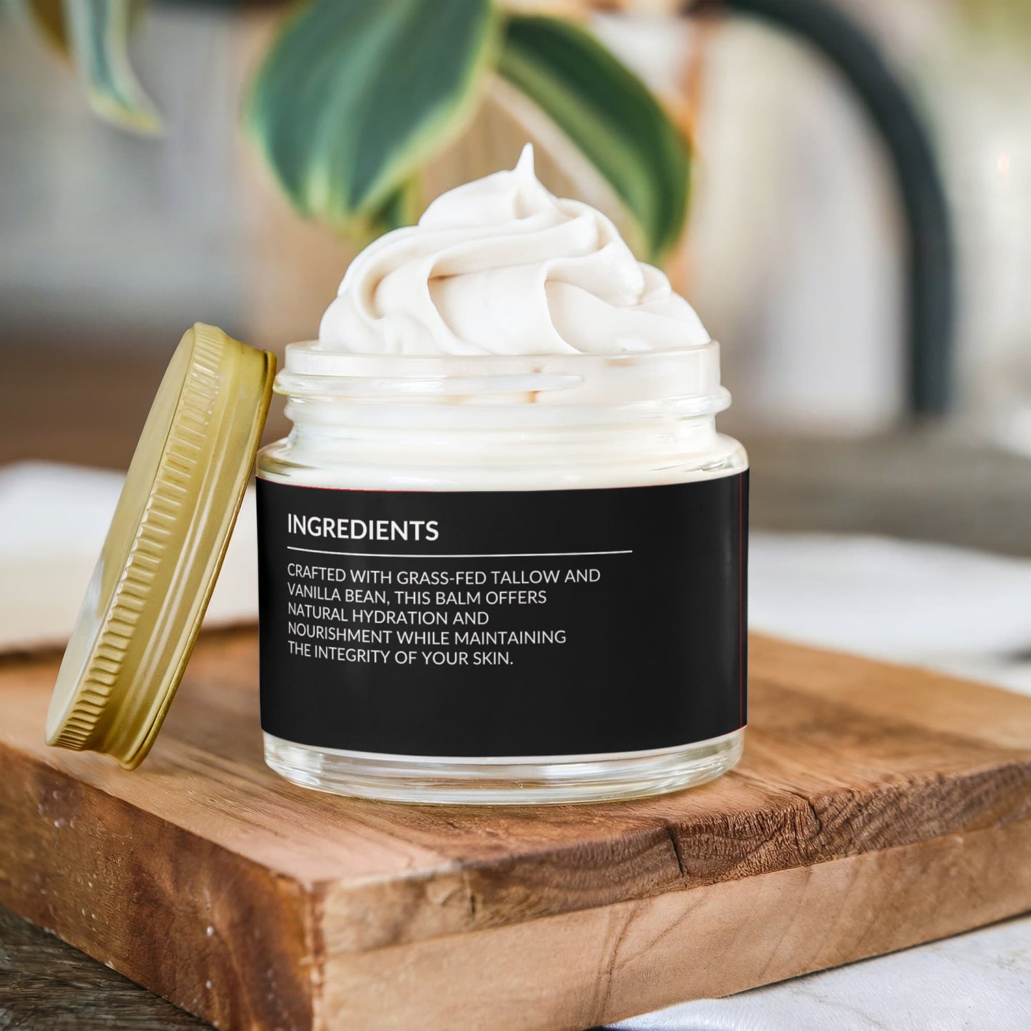 Tallow Touch: Whipped Tallow Cream with Vanilla Bean for Dry, Sensitive & Melanin-Rich Skin
