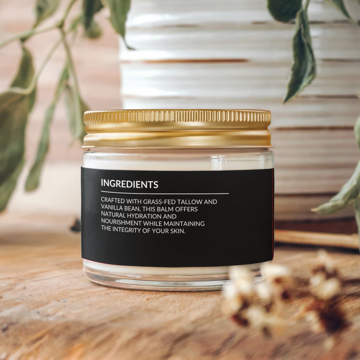 Tallow Touch: Whipped Tallow Cream with Vanilla Bean for Dry, Sensitive & Melanin-Rich Skin