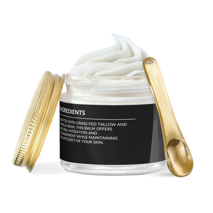 Tallow Touch: Whipped Tallow Cream with Vanilla Bean for Dry, Sensitive & Melanin-Rich Skin